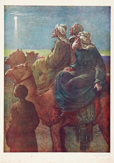 The wise men and the star by Robert Payton Reid, 1906 — digital art print download