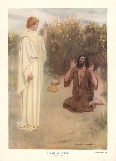 Elijah at Horeb by Simon Harmon Vedder, 1904 — digital art print download