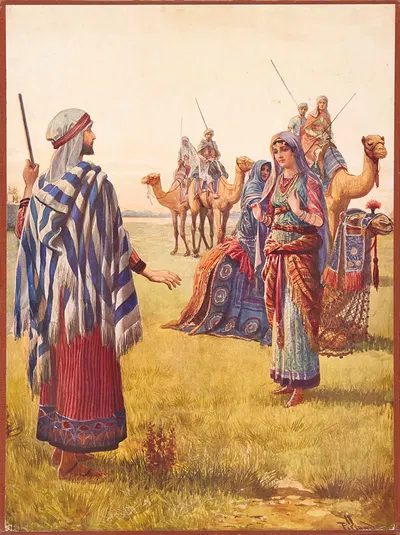 King Solomon and the Queen of Sheba by Thomas Nelson & Sons, 1904 — digital art print download