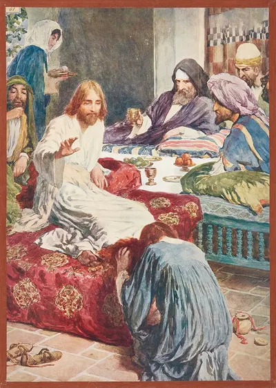Mary and the alabaster box by Thomas Nelson & Sons, 1906 — digital art print download