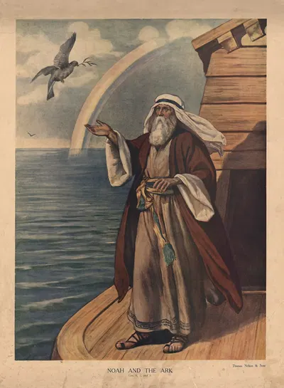 Noah and the Ark by Thomas Nelson & Sons, 1904 — digital art print download