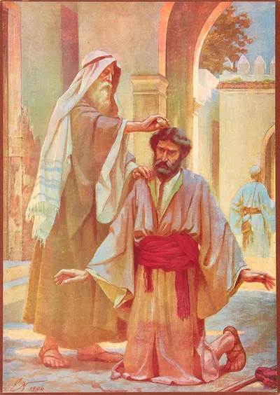 Saul is anointed as King by Thomas Nelson & Sons, 1906 — digital art print download
