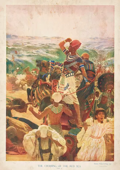 The crosssing of the red sea by Thomas Nelson & Sons, 1906 — digital art print download