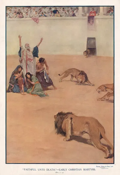 Early Christian Martyrs by Thomas Nelson & Sons, 1906 — digital art print download