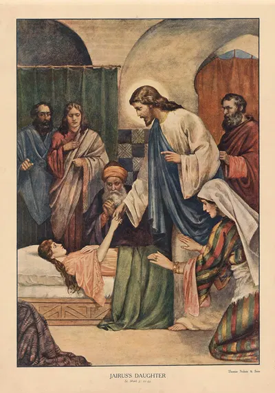 Jairus's Daughter by Thomas Nelson & Sons, 1904 — digital art print download