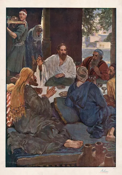 Jesus in the Pharisee's House by Thomas Nelson & Sons, 1904 — digital art print download