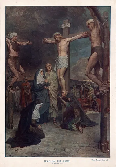 Jesus on the Cross by Thomas Nelson & Sons, 1906 — digital art print download