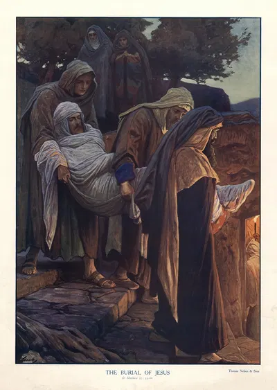 The Burial of Jesus by Thomas Nelson & Sons, 1904 — digital art print download