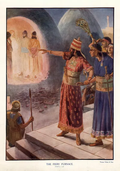 The fiery Furnace by Thomas Nelson & Sons, 1904 — digital art print download