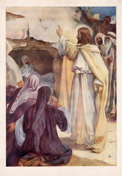 The raising of Lazarus by Thomas Nelson & Sons, 1904 — digital art print download