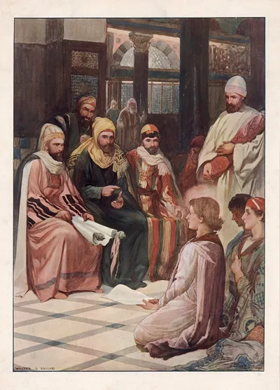 The Boy Jesus in the Temple by Walter Graham Grieve, 1904 — digital art print download