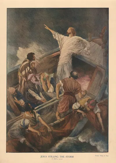 Jesus stilling the Sorm by Уильям Генри Маргетсон, 1904 — digital art print download