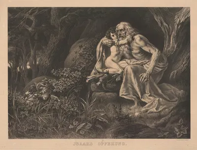 Isaac's sacrifice by Fritz Roeber, 1888 — digital art print download