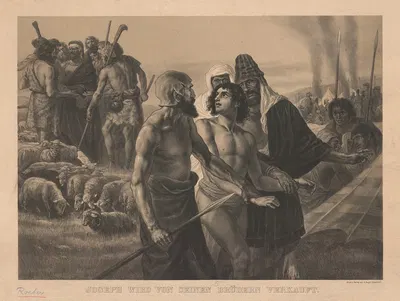 Joseph is sold by his brothers by Fritz Roeber, 1888 — digital art print download