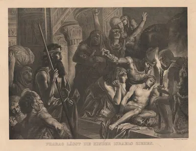 Pharaoh lets the children of Israel go by Fritz Roeber, 1888 — digital art print download