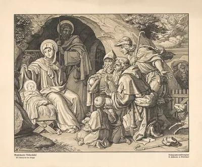 The Adoration of the Shepherds by H. Commans, 1906 — digital art print download