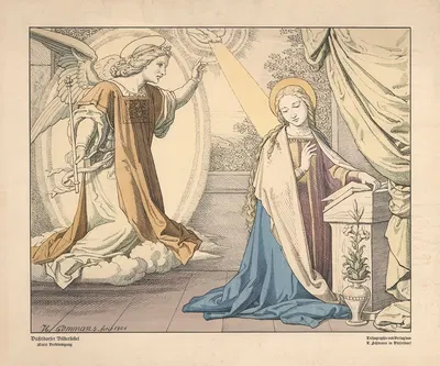 The Annunciation by H. Commans, 1906 — digital art print download
