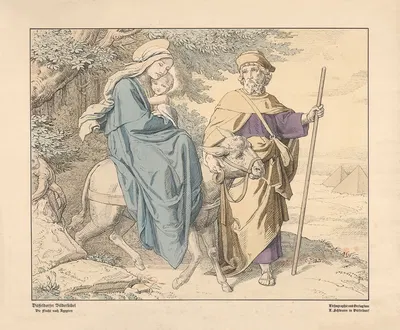The Flight into Egypt by H. Commans, 1906 — digital art print download