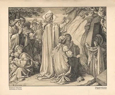 The raising of Lazarus by H. Commans, 1907 — digital art print download