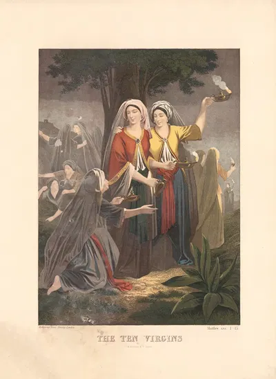 The ten Virgins by Joseph Martin Kronheim, 1870 — digital art print download