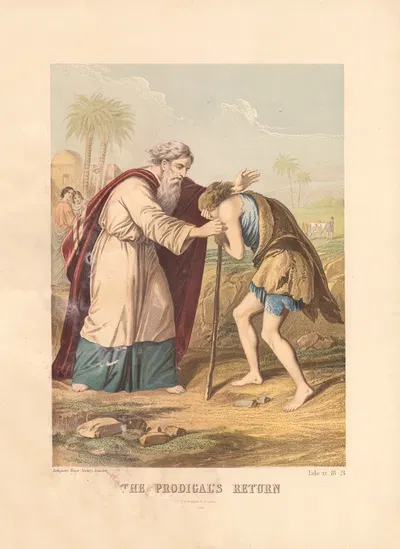 The Prodigal's Return by Джозеф Мартин Кронхейм, 1870 — digital art print download