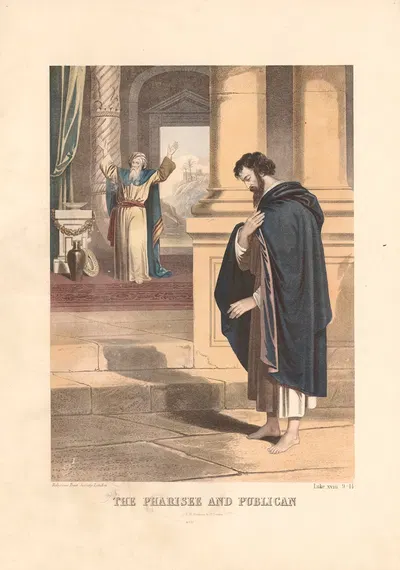 The Pharisee and the Publican by Джозеф Мартин Кронхейм, 1870 — digital art print download