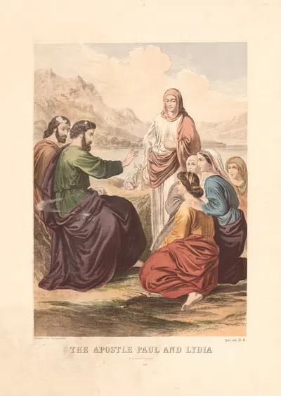 The Apostle Paul and Lydia by Joseph Martin Kronheim, 1870 — digital art print download