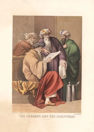 The Bereans and the Scriptures by Джозеф Мартин Кронхейм, 1870 — digital art print download