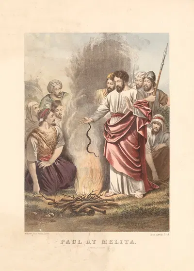 Paul at Melita by Джозеф Мартин Кронхейм, 1870 — digital art print download