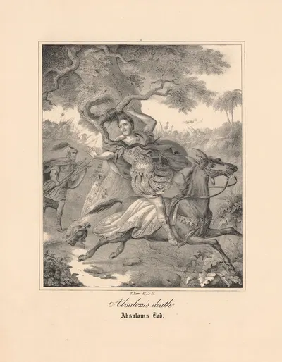 Absalom's death by Johann Baptist Sonderland, 1843 — digital art print download
