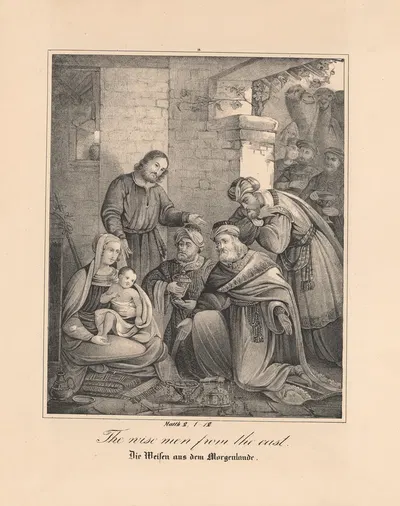 The wise men from the east by Johann Baptist Sonderland, 1843 — digital art print download