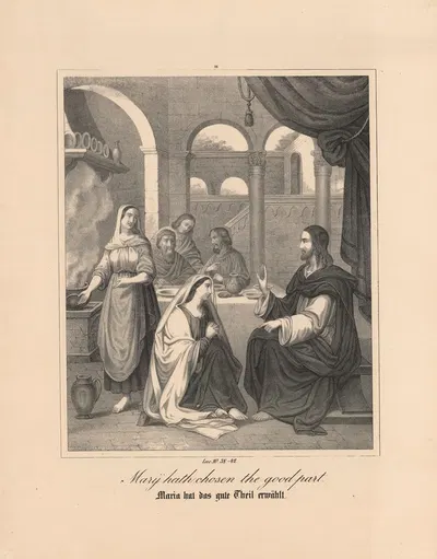 Mary hath chosen the good part by Johann Baptist Sonderland, 1843 — digital art print download