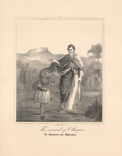 The Eunuch of Ethiopia by Johann Baptist Sonderland, 1843 — digital art print download