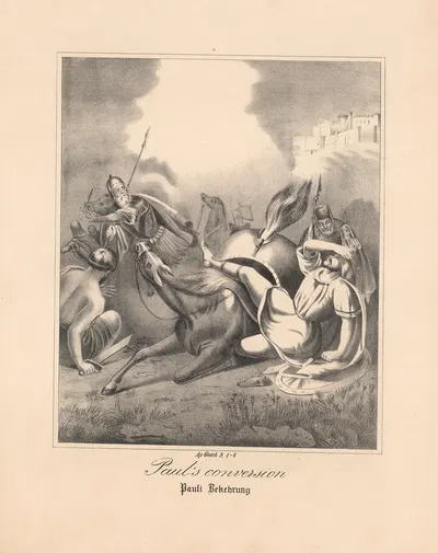 Paul's conversion by Johann Baptist Sonderland, 1843 — digital art print download
