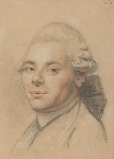 Head of a Gentleman (recto) by Joseph Ducreux, 1770-1780 — digital art print download