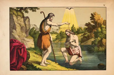 The baptism of Jesus by Theodor Eckardt, 1879 — digital art print download