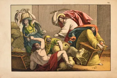 The cleansing of the temple by Theodor Eckardt, 1879 — digital art print download