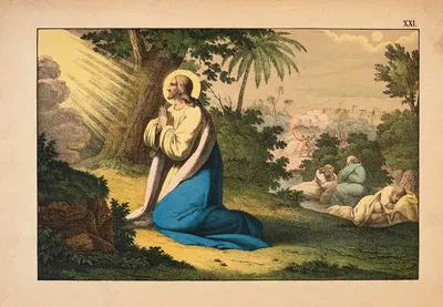 In the Garden of Gethsemane by Theodor Eckardt, 1879 — digital art print download