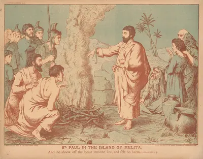 St. Paul in the Island of Melita by W. Gunston — digital art print download