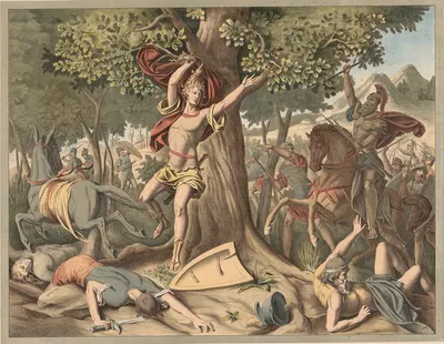 The Death of Absalom by Wangemann, 1910 — digital art print download