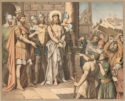 Jesus before Pilate by Wangemann, 1910 — digital art print download