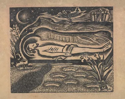 Chrystus w grobie by Antoni Kudła, 1944 — digital art print download