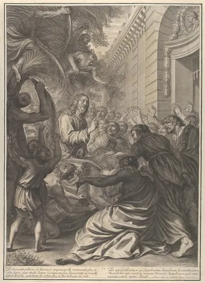 Christ's Entrance into Jerusalem by Grégoire Huret, 1664 — digital art print download