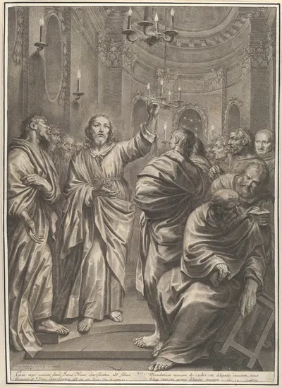 Christ Preaching to his Disciples by Grégoire Huret, 1664 — digital art print download