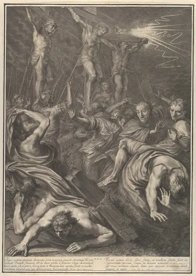 Christ on the Cross by Grégoire Huret, 1664 — digital art print download