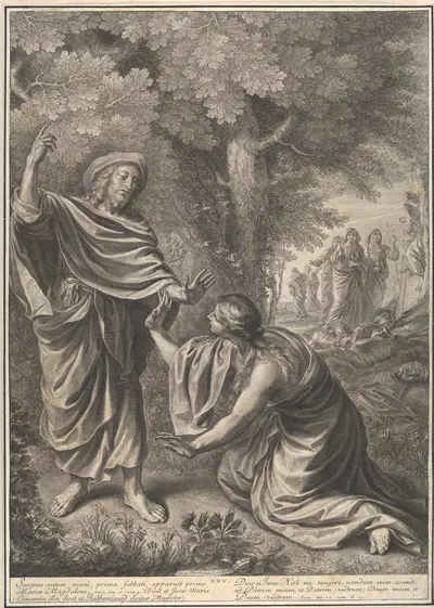 Noli Me Tangere by Grégoire Huret, 1664 — digital art print download
