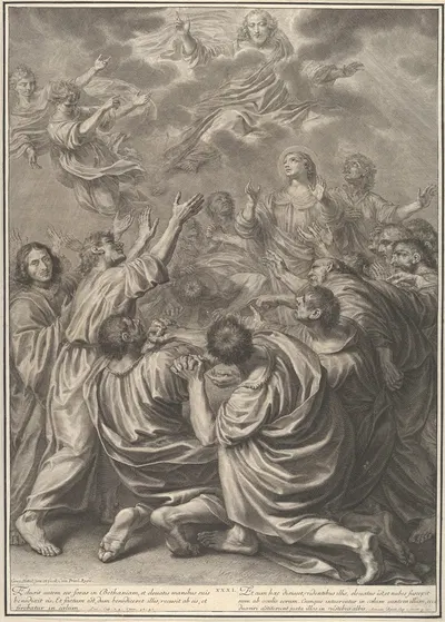 The Ascension of Christ by Grégoire Huret, 1664 — digital art print download