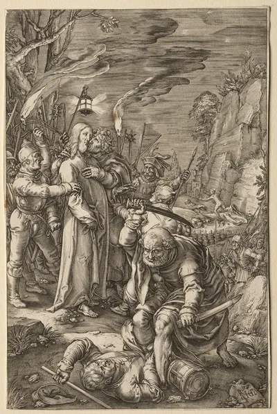 The Betrayal of Christ by Hendrick Goltzius, 1598 — digital art print download