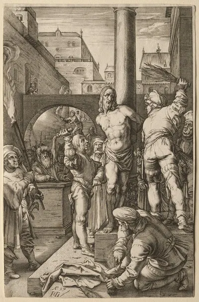 The Flagellation by Hendrick Goltzius, 1597 — digital art print download