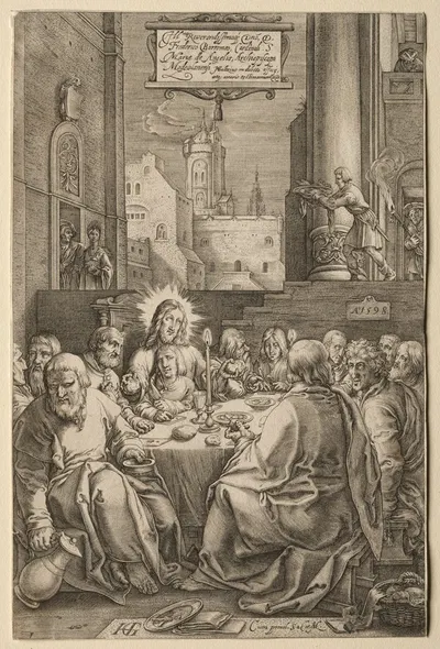 The Last Supper by Hendrick Goltzius, 1598 — digital art print download